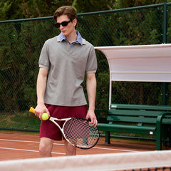 False Two-piece Open Collar Polo