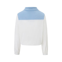 Knit Rib Zip Collar Long Sleeve Shirt