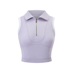 Zip Sleeveless Polo