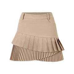Double-Layer Pleated Skirt