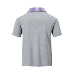 False Two-piece Open Collar Polo
