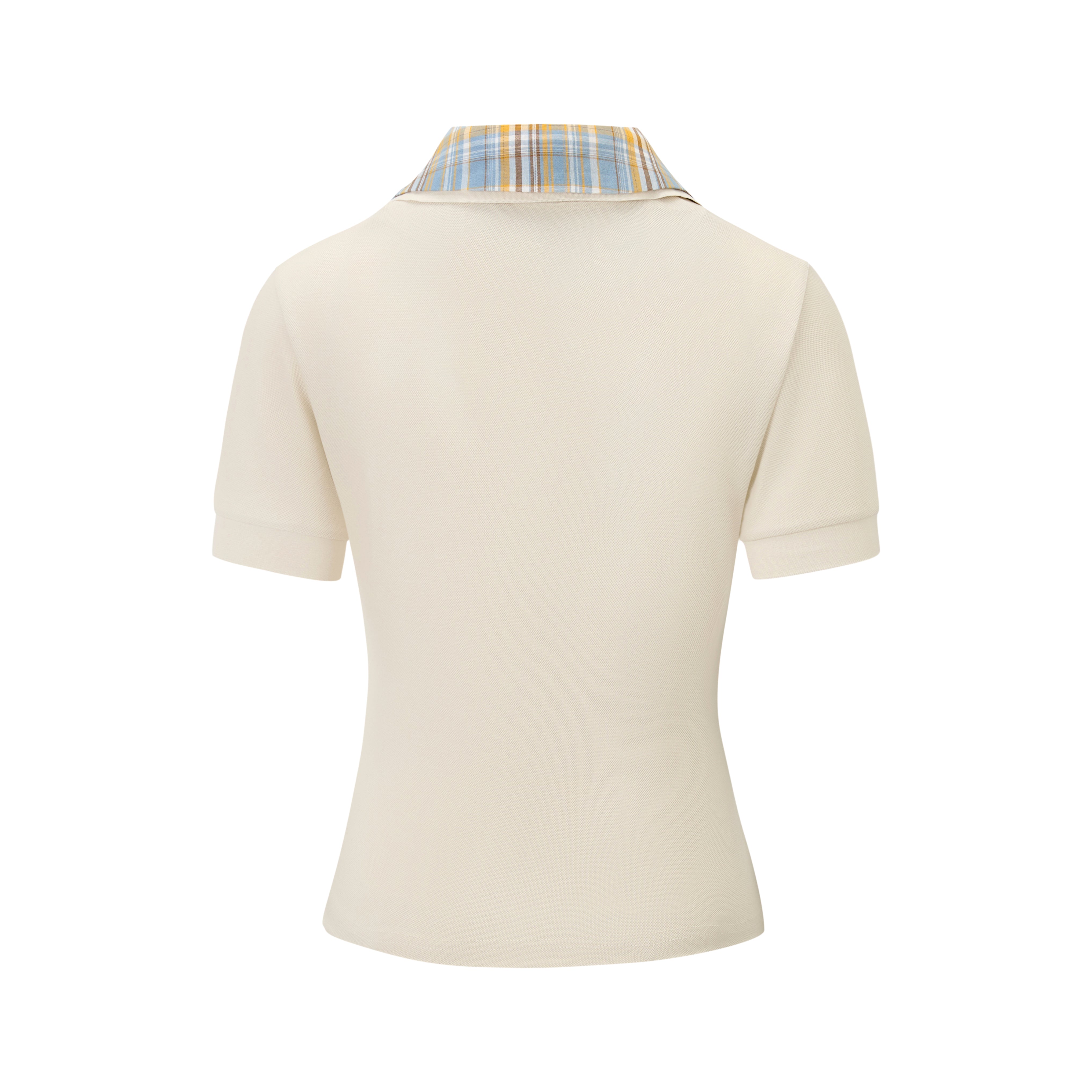 False Two-piece Open Collar Polo ＆A-Line Pleated Skirt