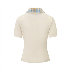 False Two-piece Open Collar Polo