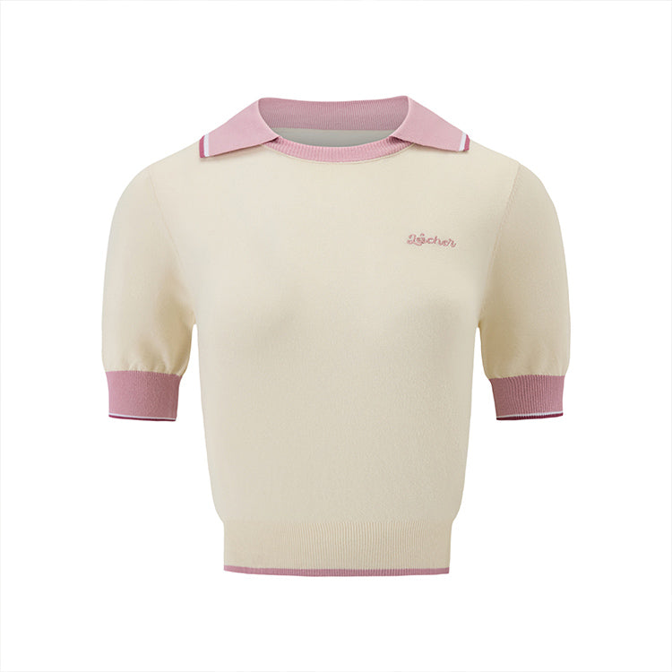 Holder Collar Knit Top