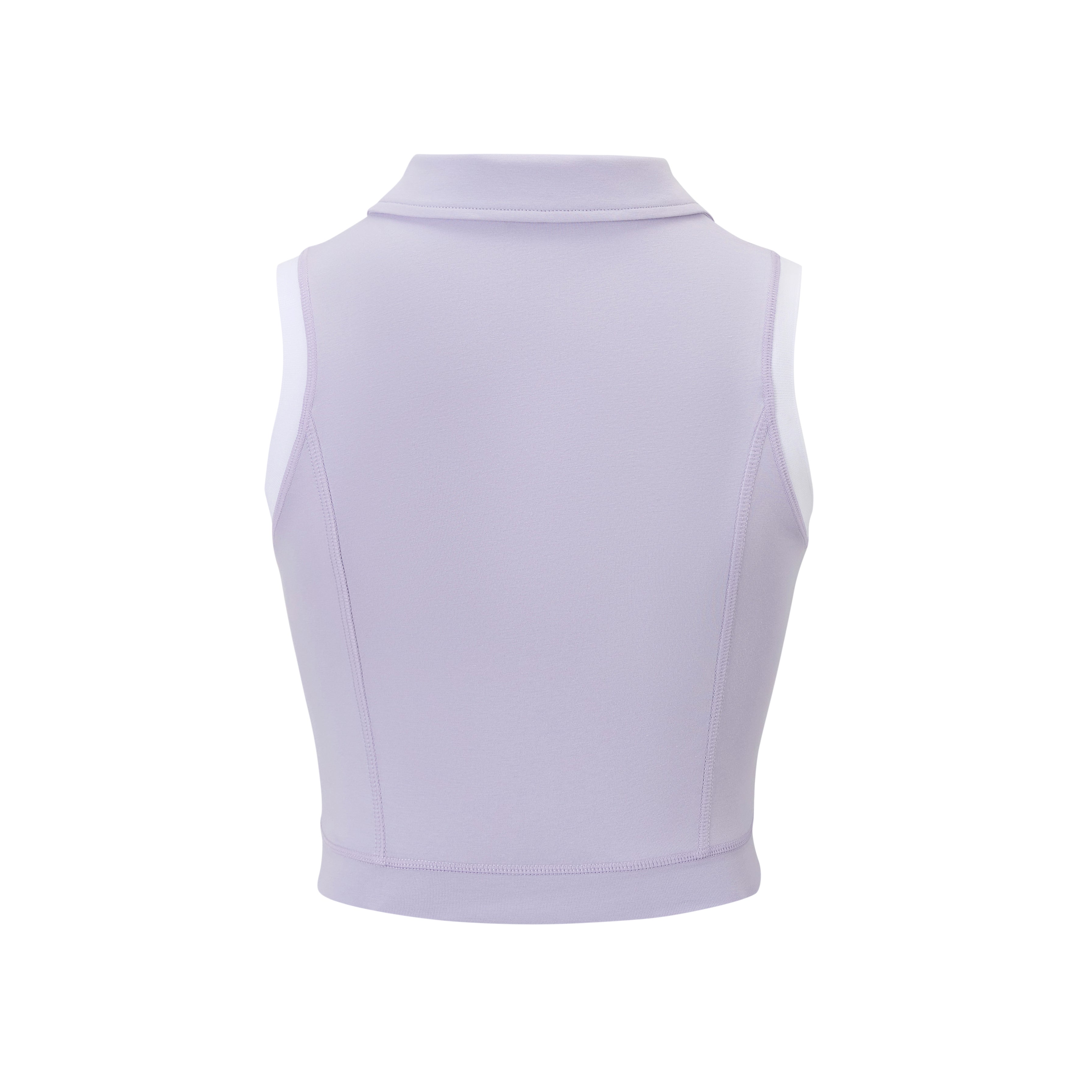 Zip Sleeveless Polo ＆ A-Line Pleated Skirt