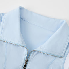 Zip Sleeveless Polo