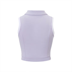 Zip Sleeveless Polo