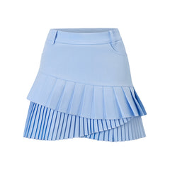 Double-Layer Pleated Skirt
