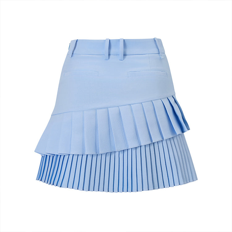 Double-Layer Pleated Skirt