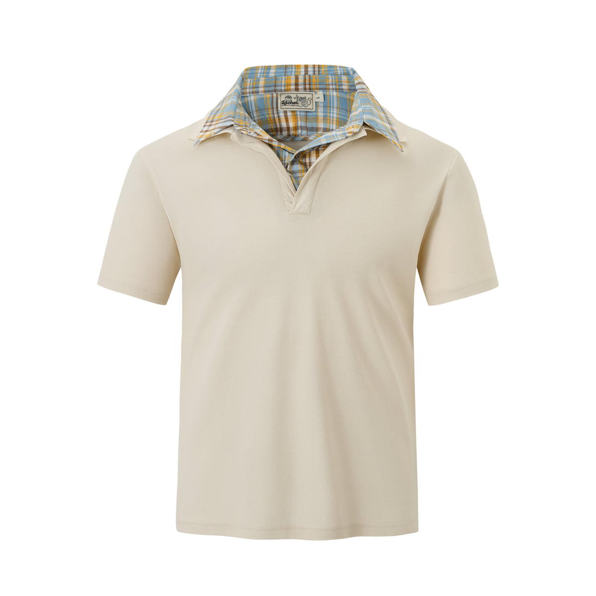 False Two-piece Open Collar Polo