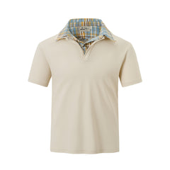 False Two-piece Open Collar Polo