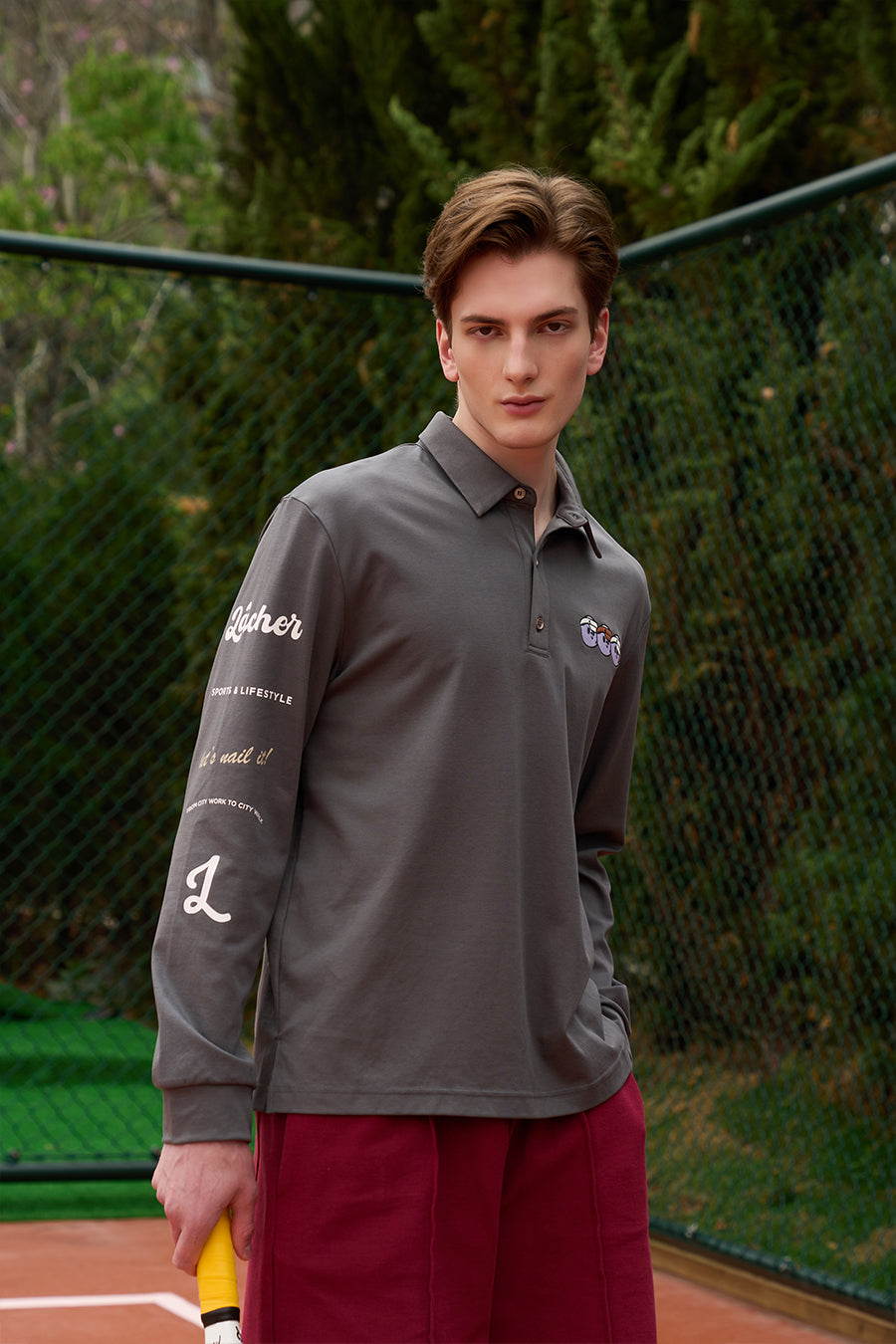 Oversize Long Sleeve Polo & Two-Layer Short