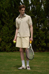 False Two-piece Open Collar Polo
